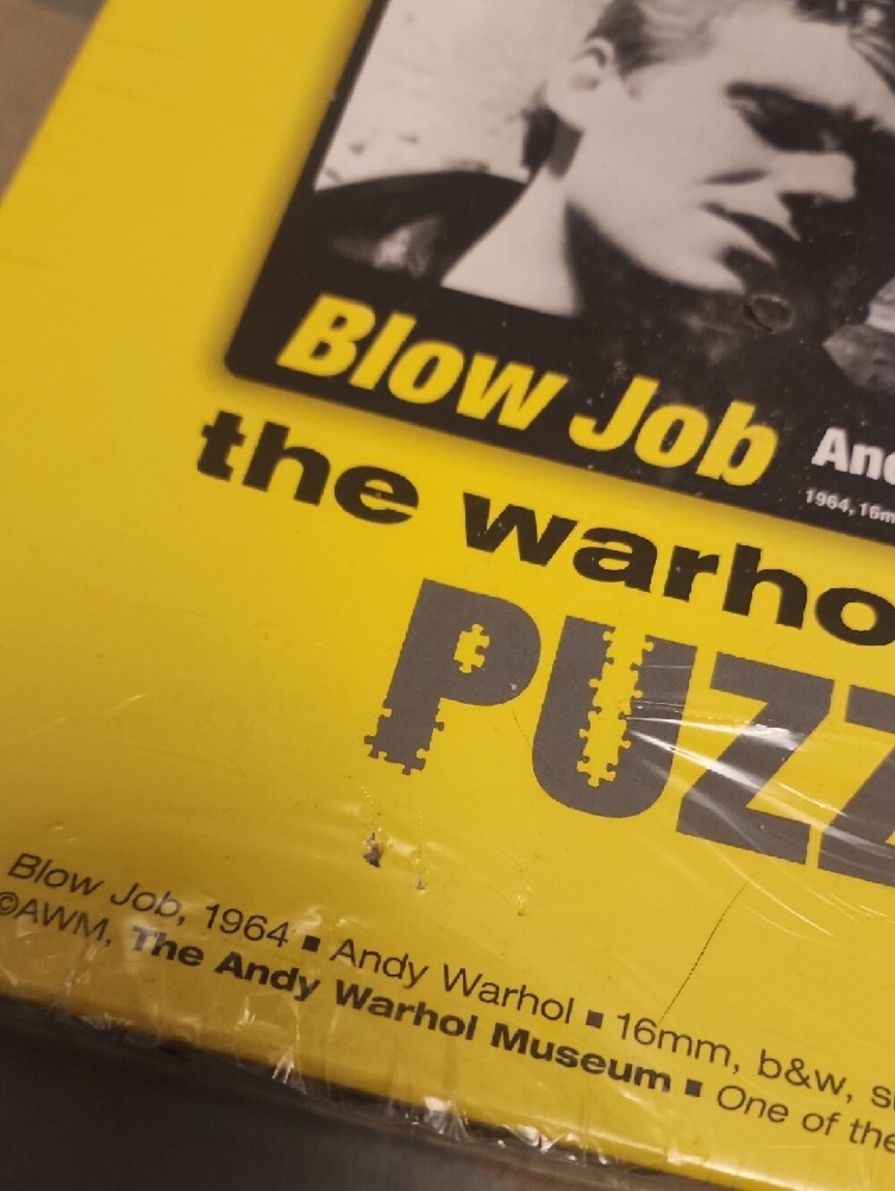 Rare, Sealed Warhol Puzzle "Blow Job" - 1964 Black & White Art Puzzle - Picture 4 of 4